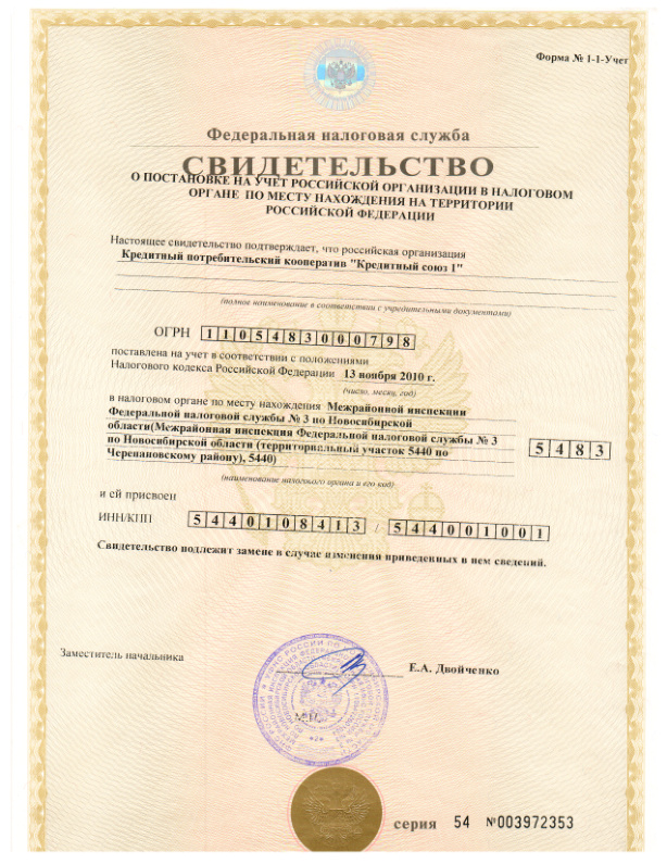 Учет в налоговом органе
